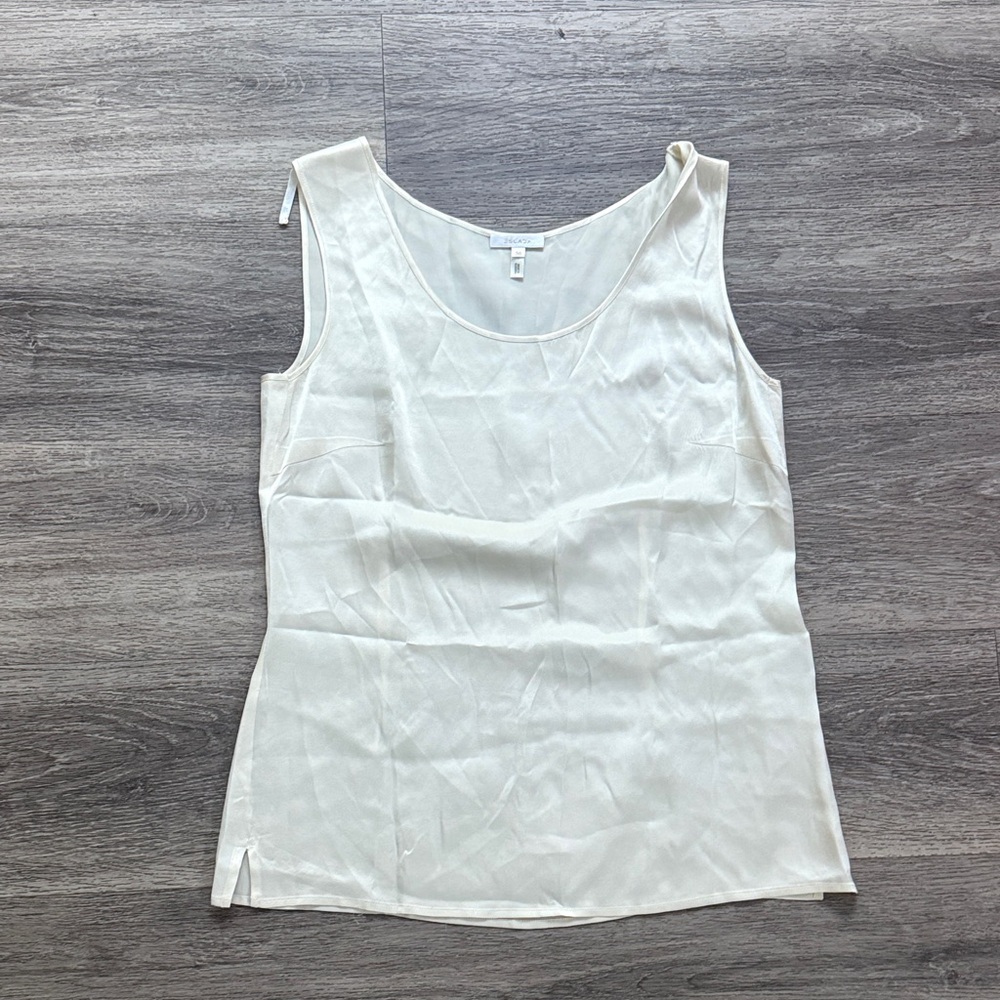 Escada Cream Silk Cami Sleeveless Top